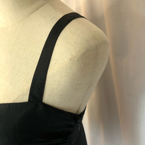 COUNTRY ROAD 100% Black Silk Camisole Size XS, buckle detail, zipper, straps - Picture 5 of 12